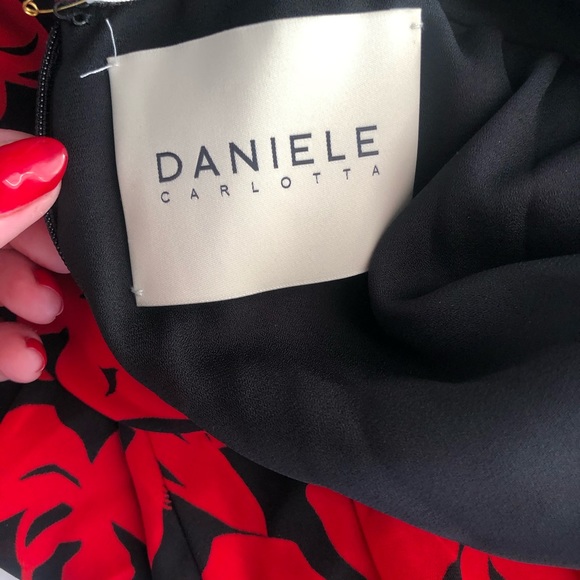 Daniele Carlotta Cinched Waist Floral Mini Dress L - Picture 7 of 11